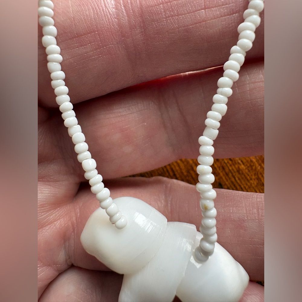 Vintage White Shell Beaded Bracelet